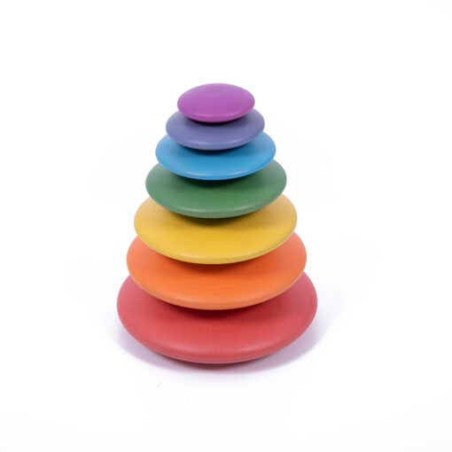 Houten regenboog buttons