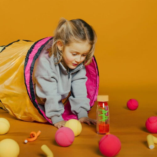 sensorische fles spiraal roze