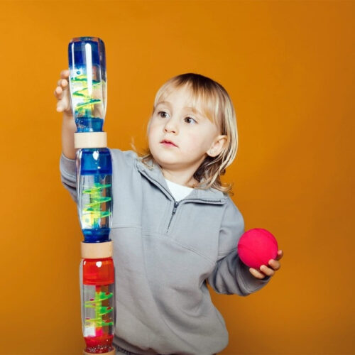 sensorische fles spiraal roze