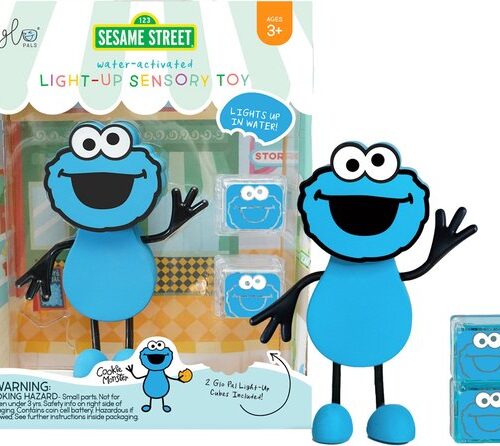 Glo Pals Speelvriendje - Koekiemonster inclusief 2 Light up cubes