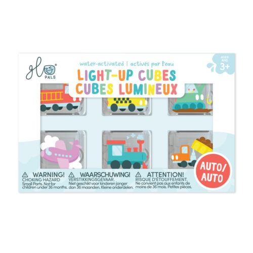 Glo Pals lichtgevende blokjes - voertuigen (6st)