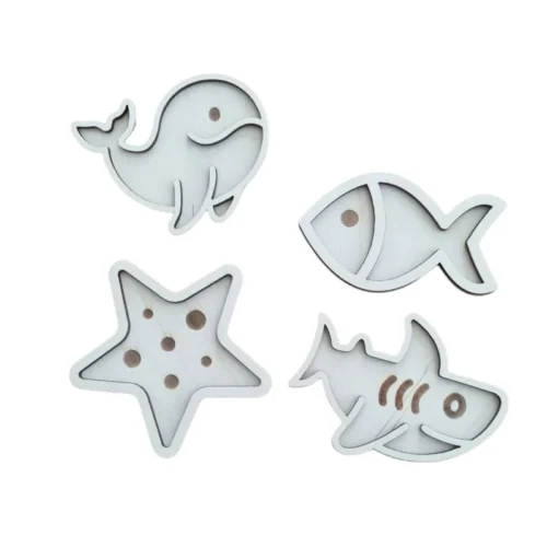 Houten vulvormen - oceaan