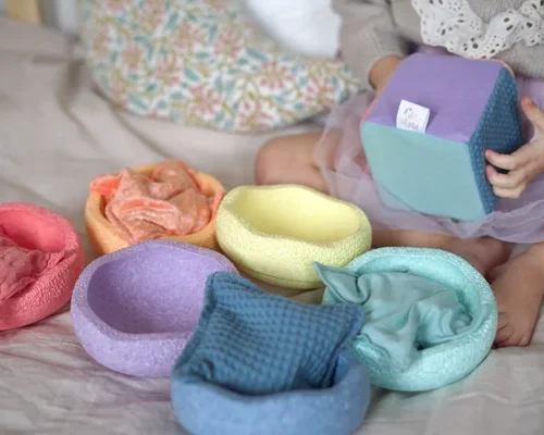 Pit Play Regenboog Dobbelsteen Pastel 2