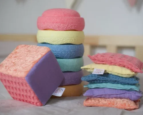 Alternative view of Pit & Play Regenboog Dobbelsteen Pastel