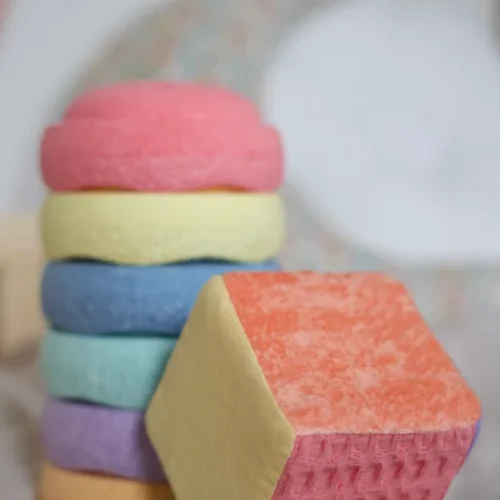 Pit & Play Regenboog Dobbelsteen Pastel