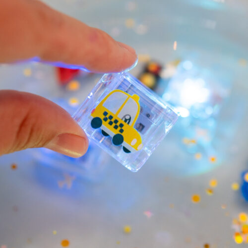 Alternative view of Glo Pals lichtgevende blokjes - voertuigen (6st)