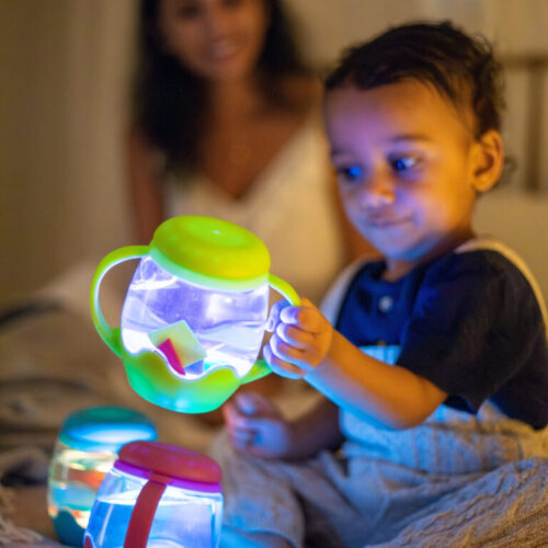 Glo Pals Sensorische speelbeker mini - Groen