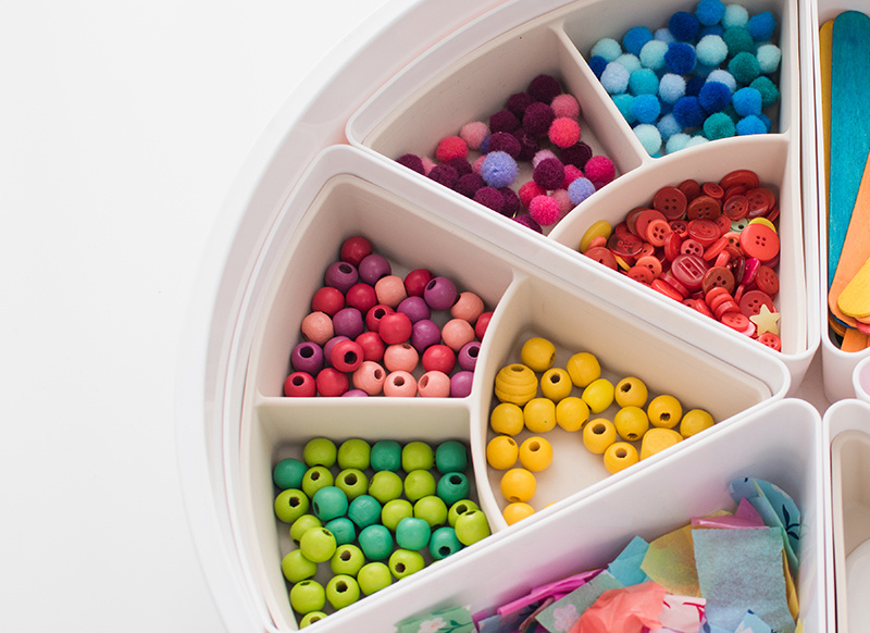 Inspire My Play - Play Tray Bakjes Gebroken Wit (3-delig) - Afbeelding 2