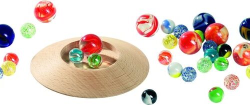Goki Houten Knikkerpot met Knikkers
