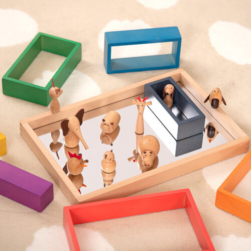 Alternative view of TickiT - Houten speelbak met spiegel