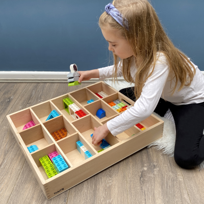 TickiT Houten sorteerbak - 14 vakken - Afbeelding 3