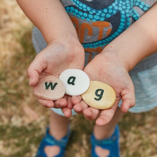 Yellow Door Alfabetstenen – Kleine Letters Set 5