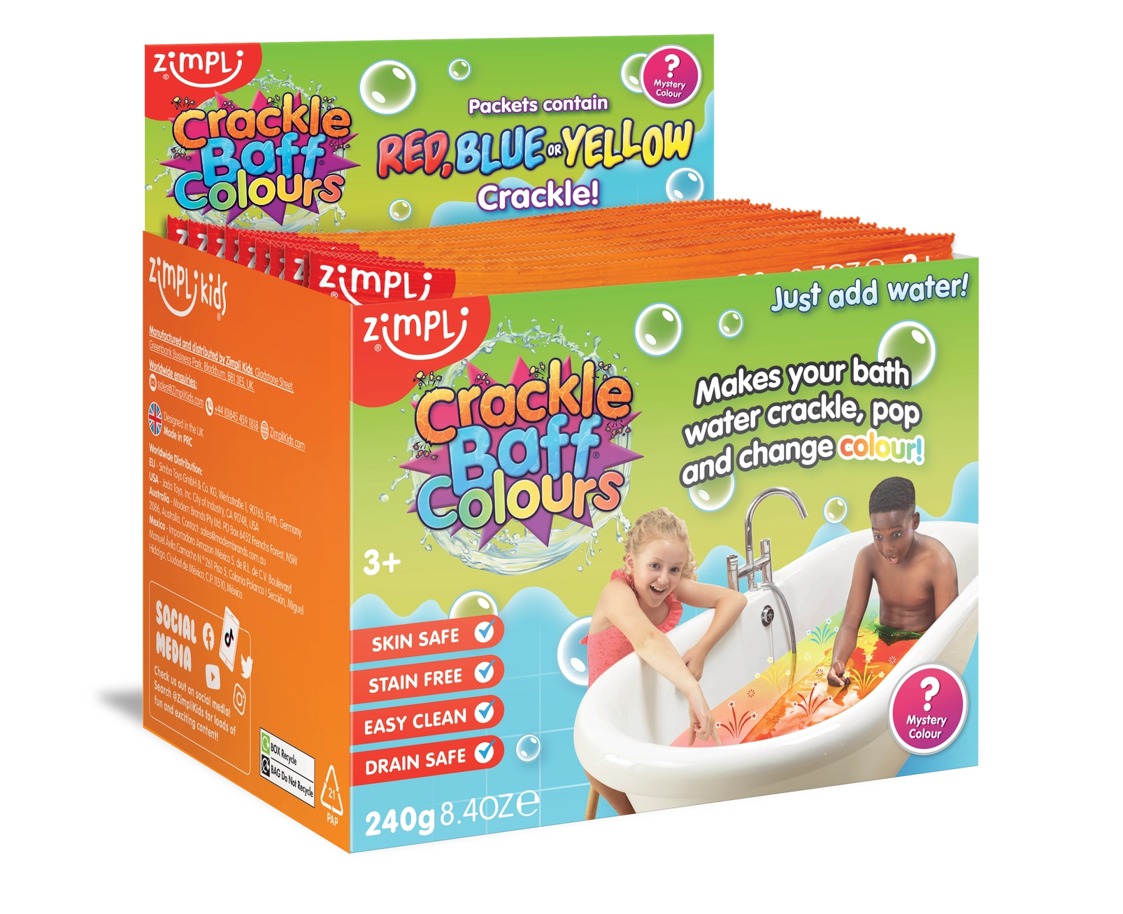 Zimpli Kids Crackle - knisperend badpoeder - 20 gram