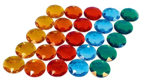 Bauspiel Glitterstenen XL - 25 stuks