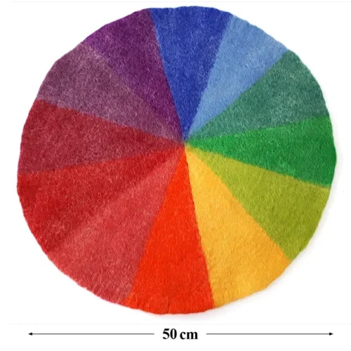 Bauspiel Regenboog Kleed van wolvilt - Ø 50cm
