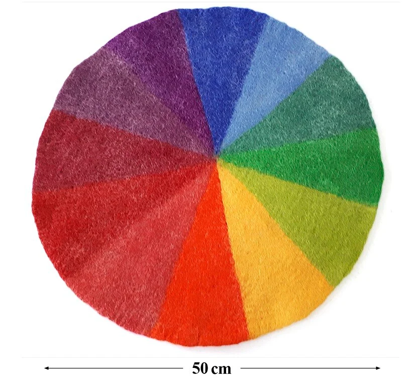 Bauspiel Regenboog Kleed van wolvilt - Ø 50cm