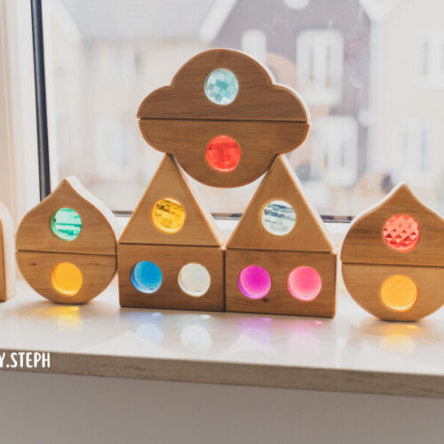 Bauspiel Sprookjesvenster blokken - 12 stuks