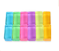 Bauspiel Lucent Cubes Pastel XL - 12 Stuks