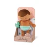 LullaBaby Zachte Badpop – Jongen met bruin haar Groot