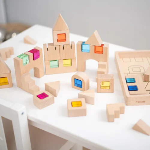 TickiT Houten Bouwstenen met Edelstenen – 40-delig - Afbeelding 5
